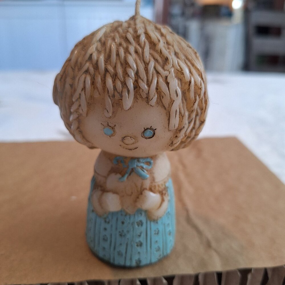 Vintage Hallmark‎ Ambassador Diplomat Candle Folk Art Girl Made In Japan